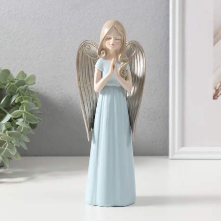 Souvenir Polystone "Girl-Angel in with silver wings" 8x7x22 cm