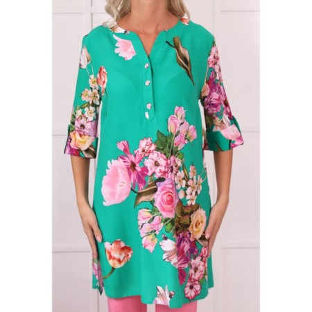 Women's tunic, size 46, green color-10