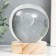 Souvenir glass backlight "reach the moon" d = 8 cm stand wood, usb 8x8x9.5 cm