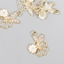 Decor for creativity metal, enamel, rhinestones 