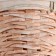 Wicker basket, d17x10.5xh33cm, peach, bamboo
