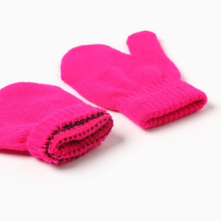 Baby mittens minku, raspberry color, 12 cm-2