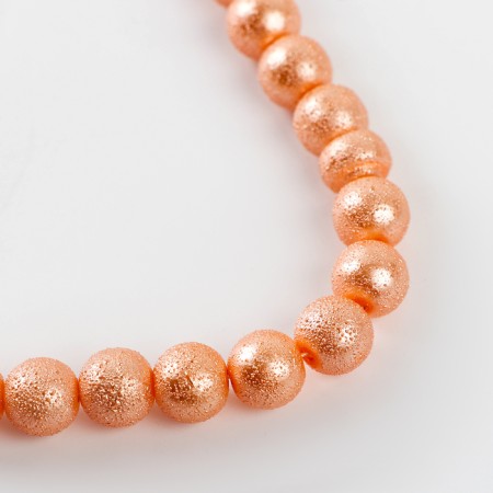 Glass beads, set 78 pcs., Size 1 pc. - 10 mm, orange color-3