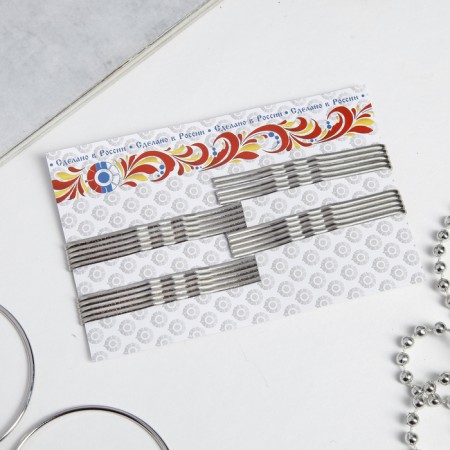 Hair clip "Wave" 5.6 cm, chrome (set 20 pcs)-1