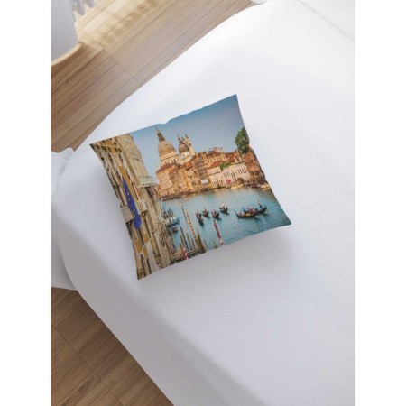 Decorative pillowcase "River taxi", on a zipper, size 45x45 cm-1
