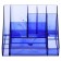 Organizer stand for the Cascade office, tinted blue