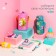 A bottle for feeding "Trend. Lama ”, classic throat, 150 ml., 0 months, fitted, with handles, turquoise color