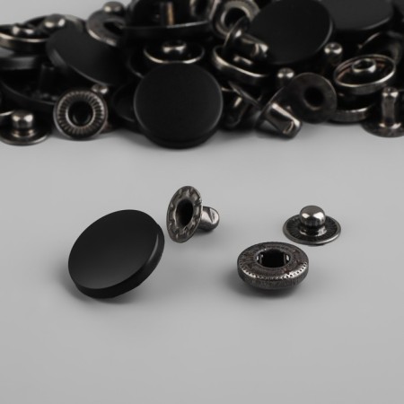 Installation buttons, alpha, d = 17 mm, black matte color-1