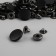 Installation buttons, alpha, d = 17 mm, black matte color