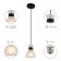 Suspended lamp Rivoli Alma 1he27, 60 watts
