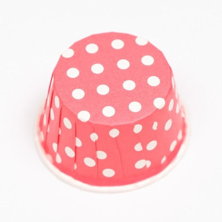 Muffin baking uniform, red in white peas, 3.8 x 3 cm-2