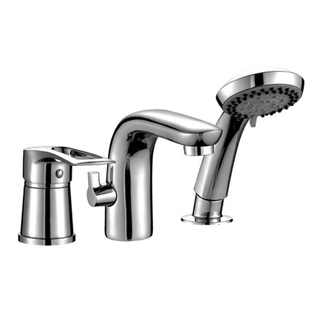 Mixer on board the bath Rossinka T40-39, one-handed, for three holes, color chromium