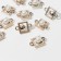 Connector "Pearl" Square 2.3 × 1.8 × 0.7 cm, (set 10 pcs.), The color is white in gold