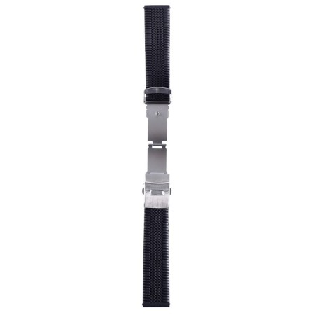 Solomon watch strap 24 mm, silicone, L-20 cm, black,-1
