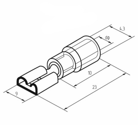 Domestic terminal isolated RPI-M 2.5- (9.0)/RPI 2.5-9.0 Nest 9 mm 1.5-2.5 mm² rexant-1