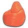 The hand-bag “pear” is positive, size l, diameter 80 cm, height 100 cm, oxford, orange color