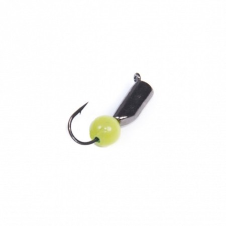 Mormyshka tungsten "column" with an ear, lighty beads, cat eyes, weight 0.9 g, 080/030/10