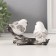 Polystone souvenir "Two white sparks on a branch" 6.5x11x6.5 cm