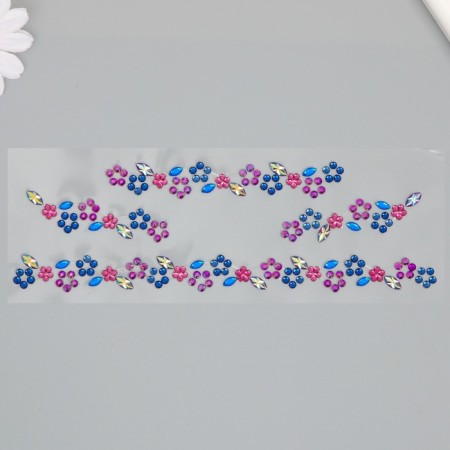 Sticker Plastic Rhocker "Flowers" MIX 11.6x18 cm-2