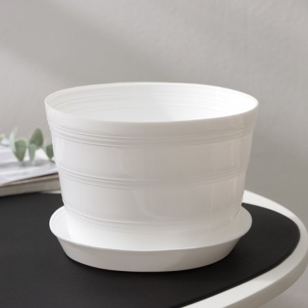 Pot with the pallet "Classic", 1.4 l, the color is white-1