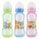 A bottle for feeding "Fruits", fitted, with handles and 2 silicone nipples, 250 ml, from 6 months.