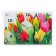 Carting clock is wall-mounted, interior "multi-colored tulips", silent, 25 x 35 cm