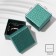 Gift box for a ring/earrings "" Animal print Simple, 5 × 5, green color