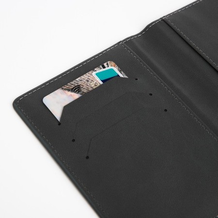 Passport cover, dark gray color-4