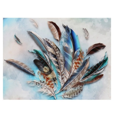 Kholst picture on the subframe "Blue feathers" 50x70 cm
