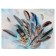 Kholst picture on the subframe "Blue feathers" 50x70 cm