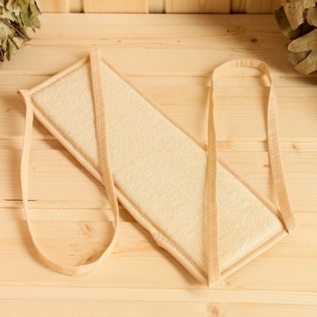 Bath Mochell with “long” handles, nettles, cotton, 32x11cm-2