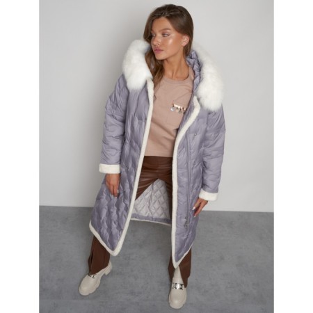 Coat insulated winter female, size 54, color gray-19