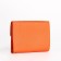 Women's wallet on the button, orange color