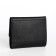 Women's wallet on the button, black color