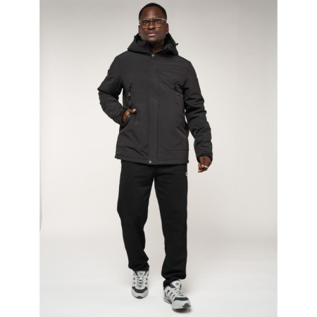 Male jacket, size 52, black color-4