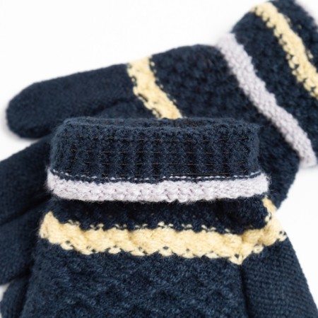 Children's gloves, dark blue color, size 15 (7-8 years)-2