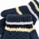 Children's gloves, dark blue color, size 15 (7-8 years)