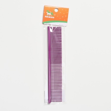 A comb for wool with galvanic coating, 18 x 3 cm, purple-3
