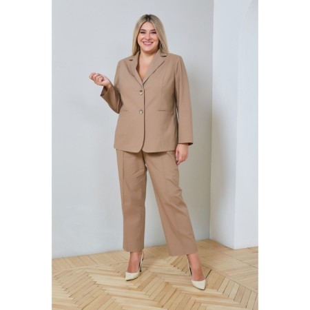 Female jacket, size 64, beige color-3