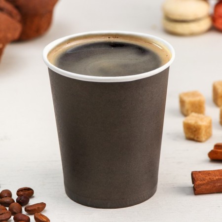 A single -paper cup, 250 ml, d = 8 cm, black color