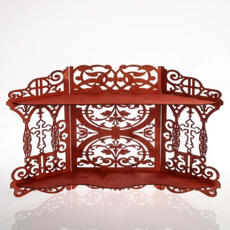 Iconostasis No. 14, color red tree, 42x22x52 cm-1