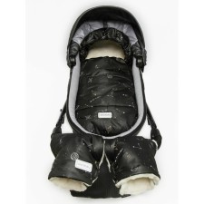 Winter envelope Snowy Baby, height 85 cm, cosmos/black color