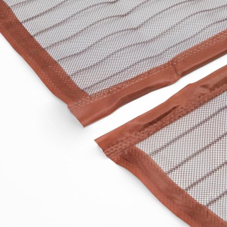 Antimoscate grid for doors, 90 × 210 cm, on magnets, brown color-3