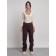 Warmed female trousers, size 46, dark-border color