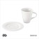 Tea couple Porcelain Magistro Crotone, 2 items: a 220 ml cup, a saucer d = 15 cm, white color