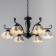 Luracia chandelier 6he27 40W Black and white 77x77x37-72 cm Bayerlux