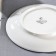 Porcelain plate flat dots nube, d = 16.5 cm, white color