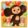 Paper plate "Happy Birthday!", 21 cm, Cheburashka
