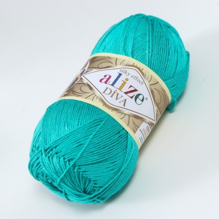 Yarn "Diva" 100% microfiber 350m/100g (610 nephritis)-2