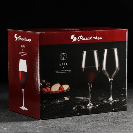 A set of glass glasses for the wine "Ata", 470 ml, 6 pcs-1